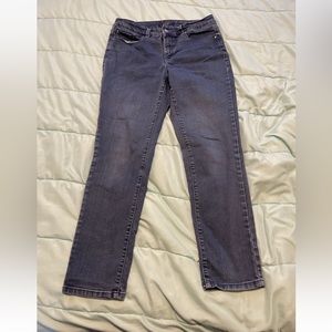 Charter Club Womens Blue Jeans size 8  Denim Straight Leg Bristol Skinny Ankle